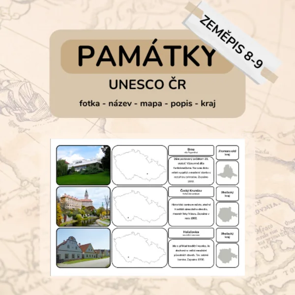 Památky UNESCO ČR (vícesložkové karty) 1