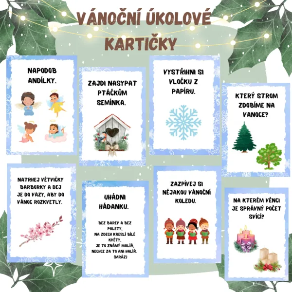 Vánoční úkolové kartičky  1