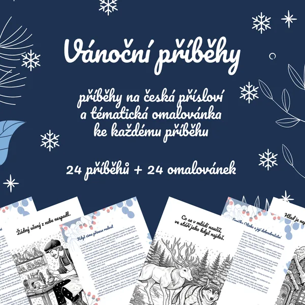 Vánoční příběhy na česká přísloví + 24 omalovánek 1