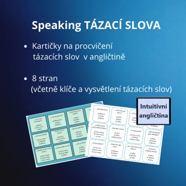 Speaking TÁZACÍ SLOVA (kartičky) 1