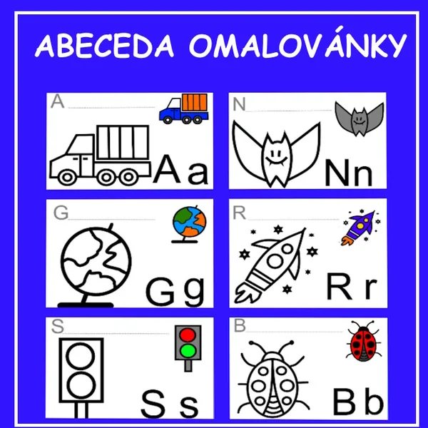Abeceda omalovánky 1