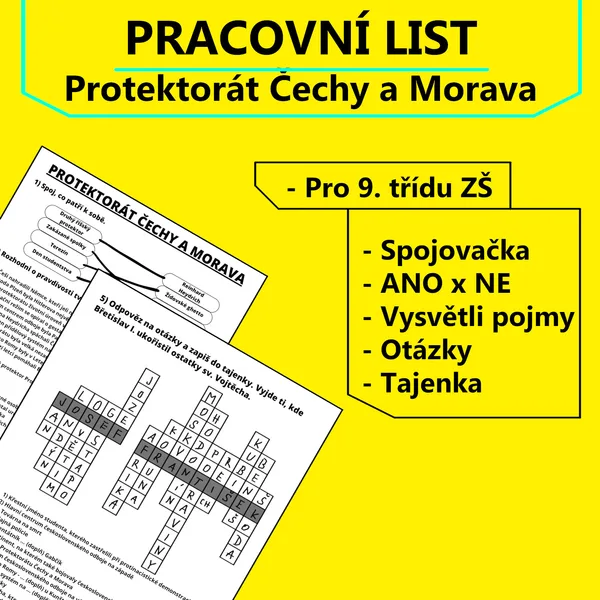 Pracovní list - Protektorát Čechy a Morava 1