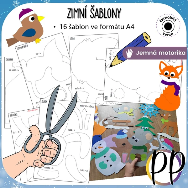 Zimní šablony (výzdoba) 1