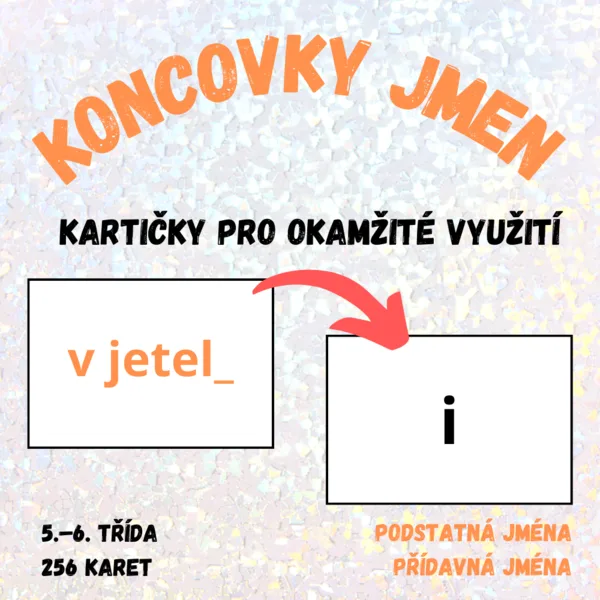 Koncovky jmen: instantní oboustranné kartičky 1