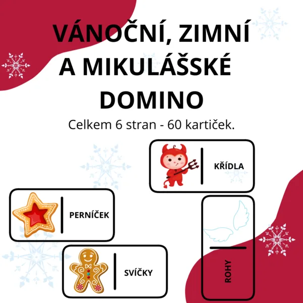 Vánoční, zimní a Mikulášské domino 1