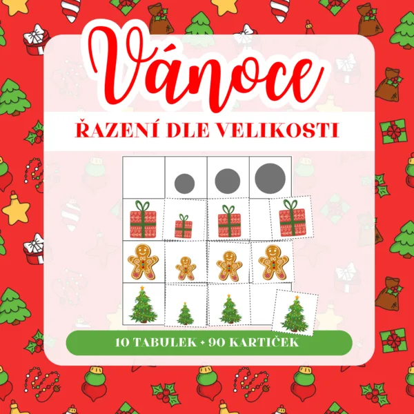 VÁNOCE - řazení dle velikosti 1