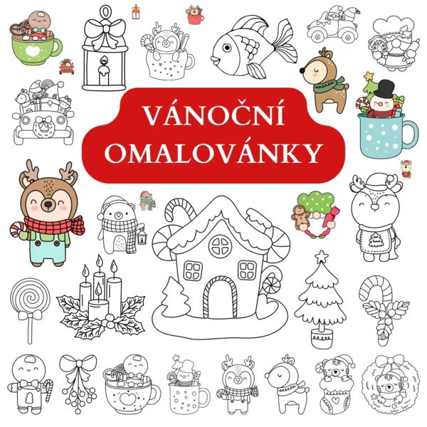 Vánoční omalovánky 1