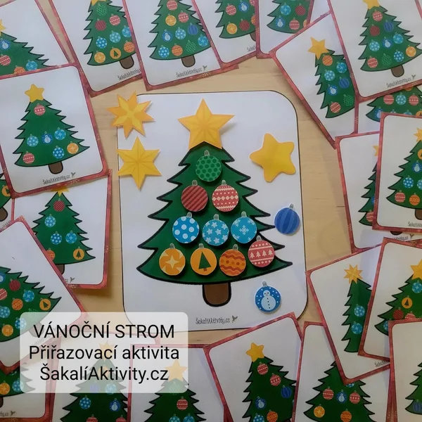 Sada aktivit - VÁNOČNÍ STROM - přiřazovací aktivita 1