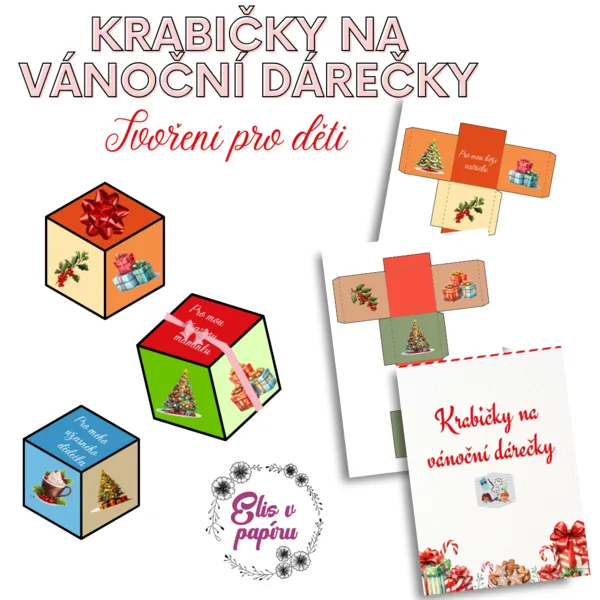 Krabičky na vánoční dárečky - tvoření s dětmi 1