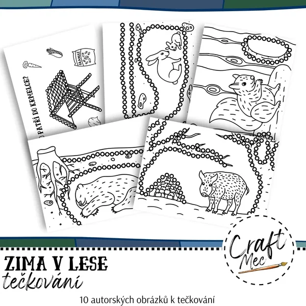 ZIMA V LESE - TEČKOVÁNÍ 1