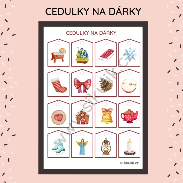 CEDULKY NA DÁRKY 1
