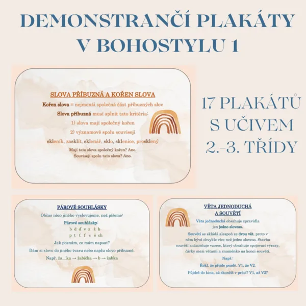 Demonstrační plakáty v bohostylu 1