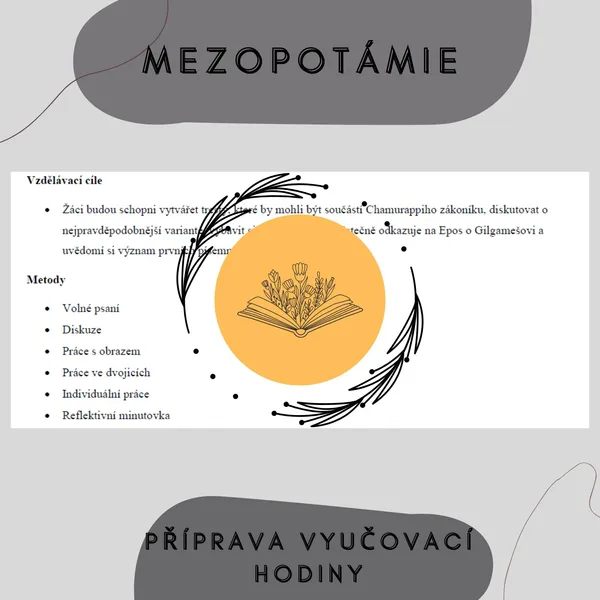 Plán vyučovací hodiny - Mezopotámie 1