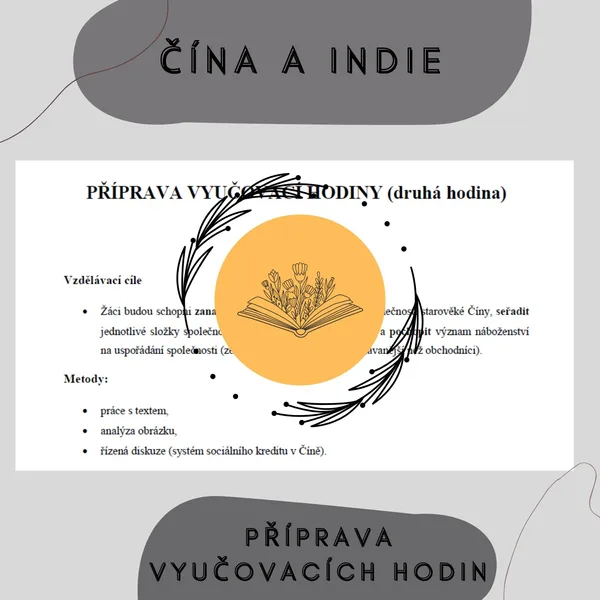 Plán vyučovacích hodin - Čína a Indie 1