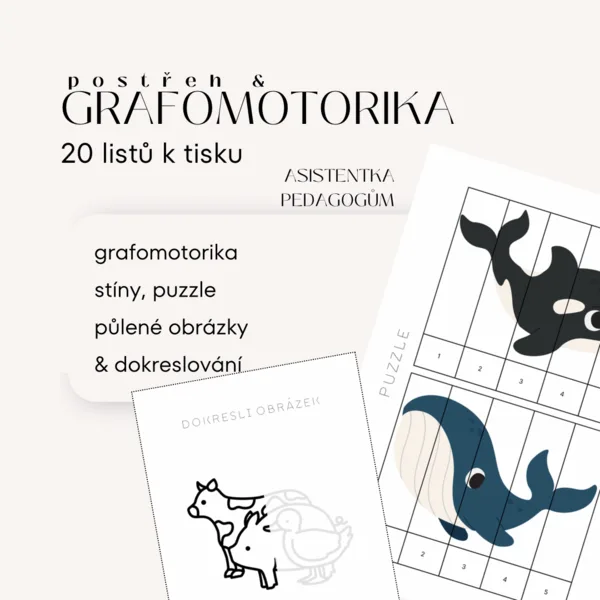 Soubor aktivit - grafomotorika a postřeh 1