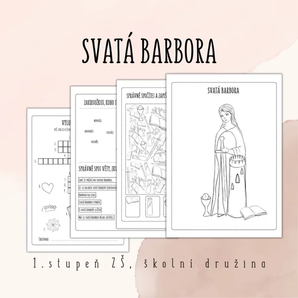 Svatá Barbora pracovní listy 1