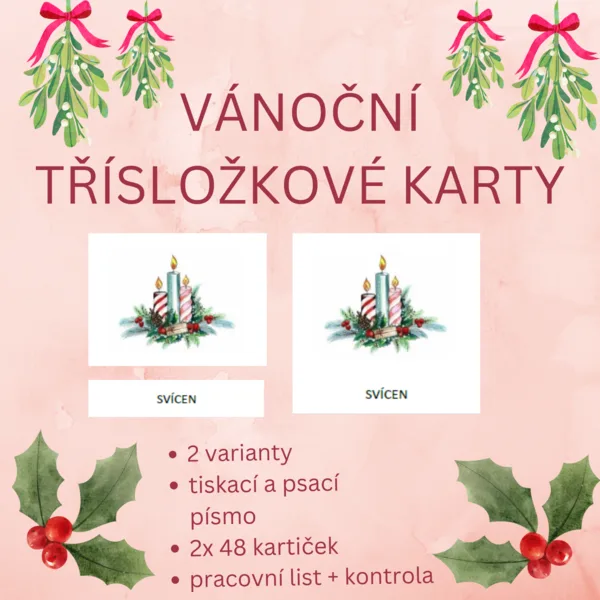 Vánoční třísložkové karty 1