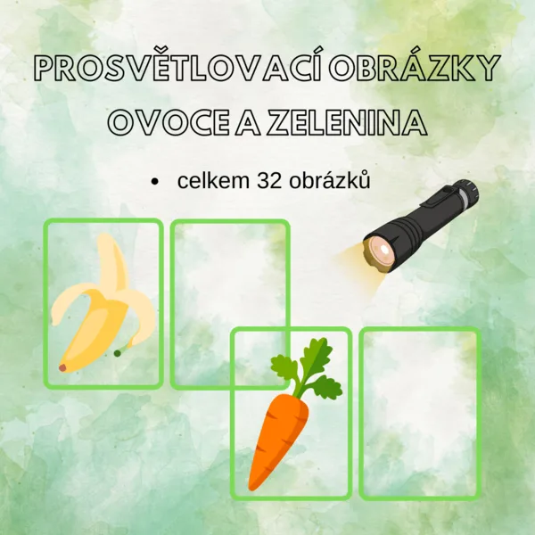 Prosvětlovací obrázky - ovoce a zelenina 1