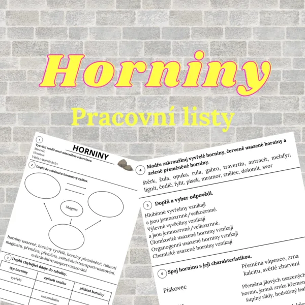 Horniny/Pracovní list 1