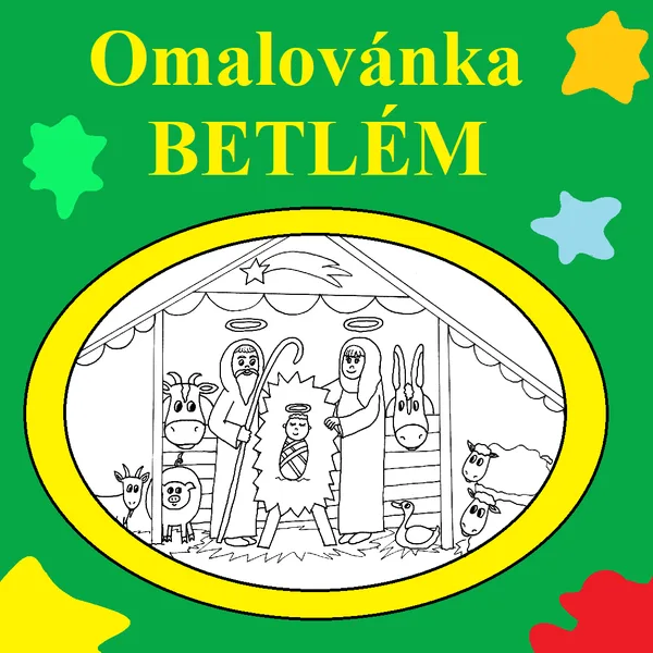 Betlém- omalovánka 1