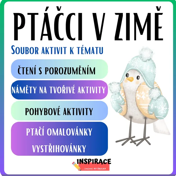 PTÁČCI V ZIMĚ 🐦‍⬛(soubor aktivit k tématu) 1