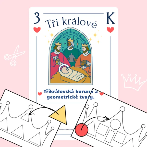 ZDOBENÍ TŘÍKRÁLOVSKÉ KORUNY S GEOMETRICKÝMI TVARY 1