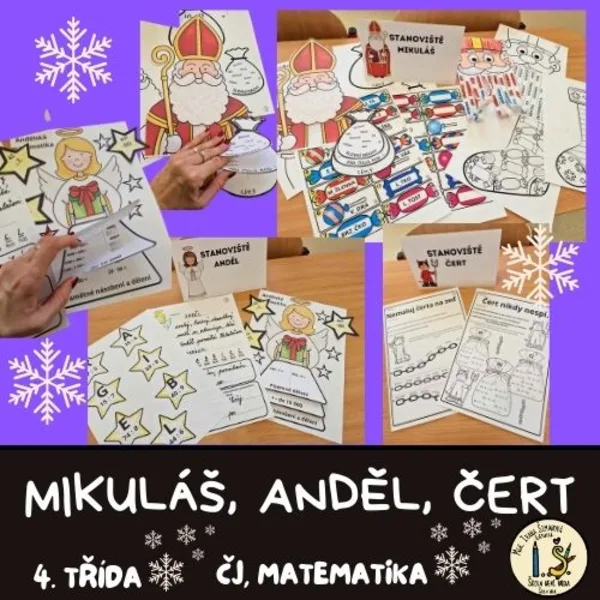 Mikuláš, čert, anděl - 4. třída - ČJ,M. 1