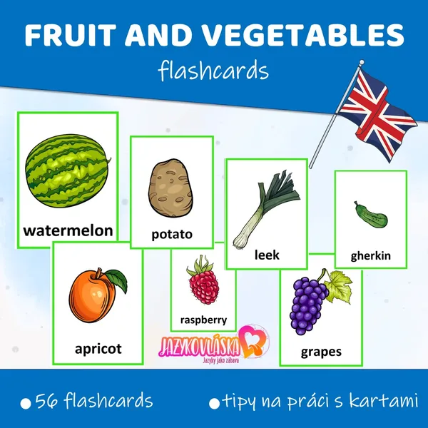 Fruit and vegetables flashcards 1
