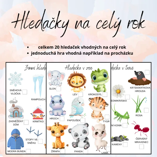 Hledačky na celý rok 1