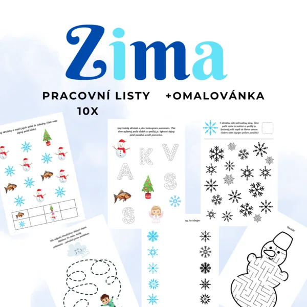 Zima - pracovní listy 1