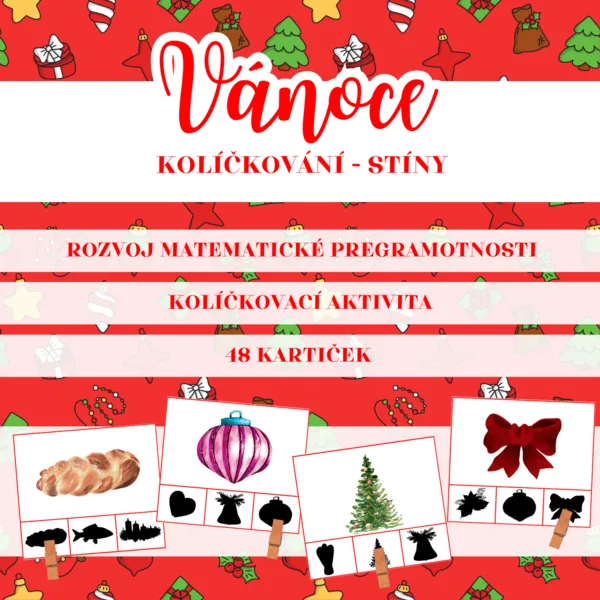 VÁNOCE - kolíčkování (stíny) 1