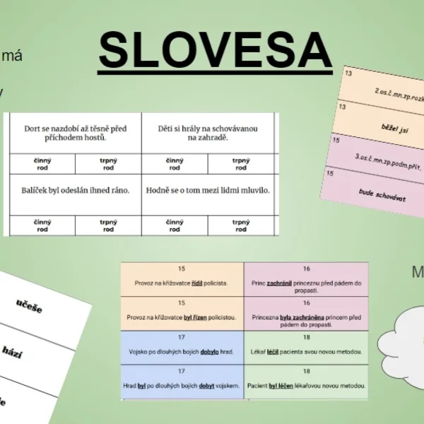 Slovesa - balíček aktivit 1