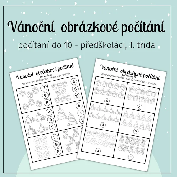 Obrázkové počítání - Vánoce 1