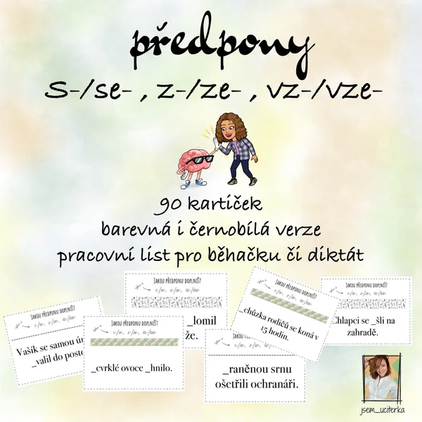 Předpony s-/se-, z-/ze-, vz-/vze- 1
