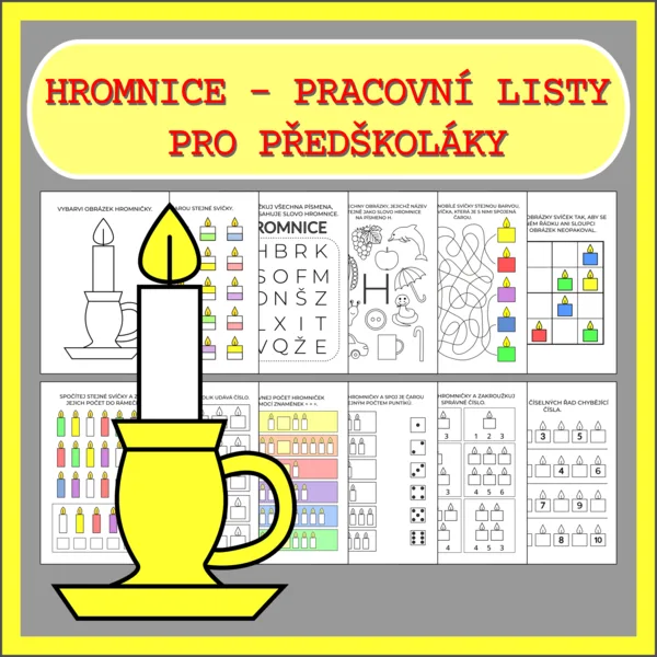 HROMNICE - PRACOVNÍ LISTY PRO PŘEDŠKOLÁKY 1