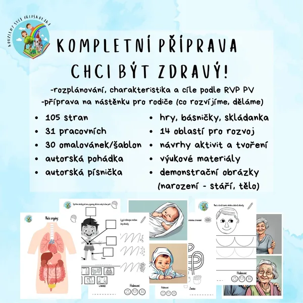 Kompletní příprava - Chci být zdravý! - lidské tělo, oblečení, zdraví 1