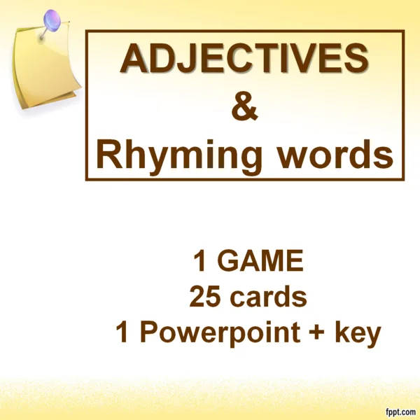 Rhyming words & adjectives 1