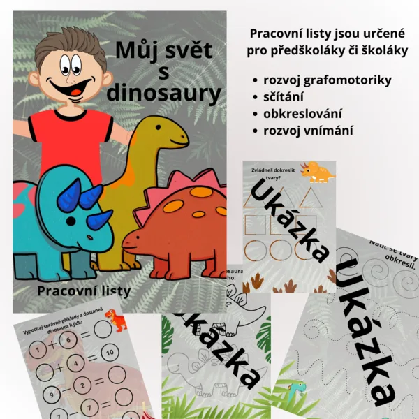Pracovní listy s dinosaury 1