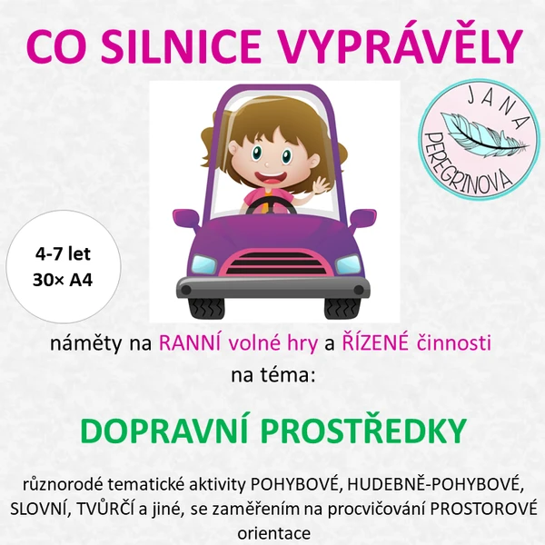 CO SILNICE VYPRÁVĚLY- RANNÍ volné hry a ŘÍZENÉ činnosti – DOPRAVNÍ PROSTŘEDKY 1