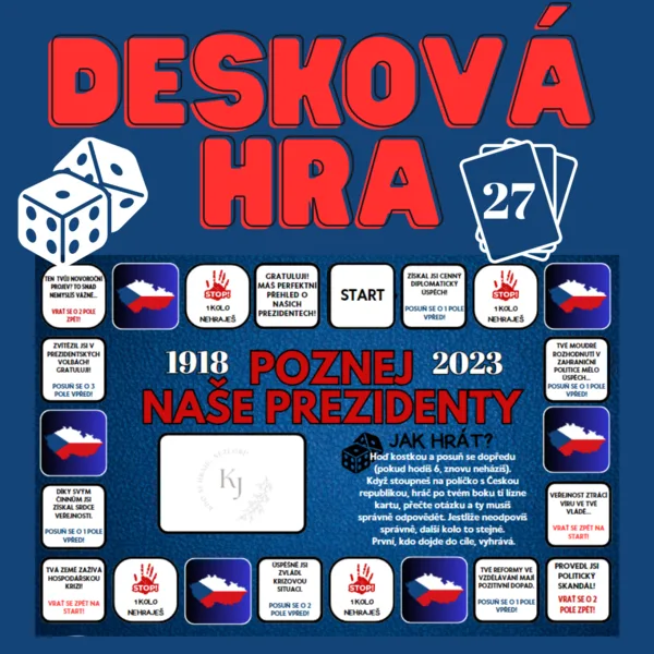 DESKOVÁ HRA - POZNEJ NAŠE PREZIDENTY! 1