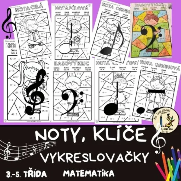 Vykreslovačky s hudební tematikou - matematika - 3. - 5.třída 1