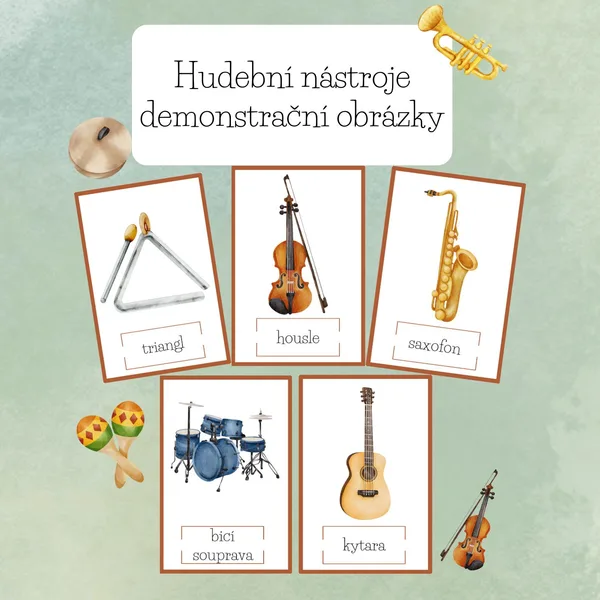 Hudební nástroje demonstrační obrázky 1