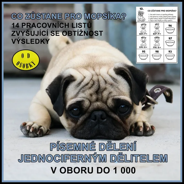PÍSEMNÉ DĚLENÍ JEDNOCIFERNÝM DĚLITELEM V OBORU DO 1 000 1