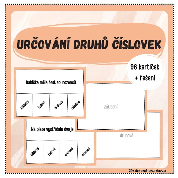 Druhy číslovek 1