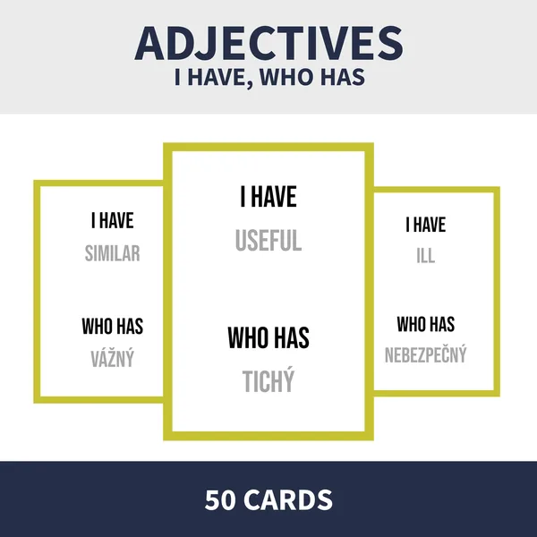 ENG - ADJECTIVES (domino; já mám, kdo má / I have, who has) 1