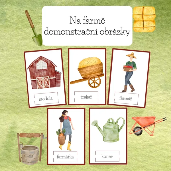 Na farmě- demonstrační obrázky 1