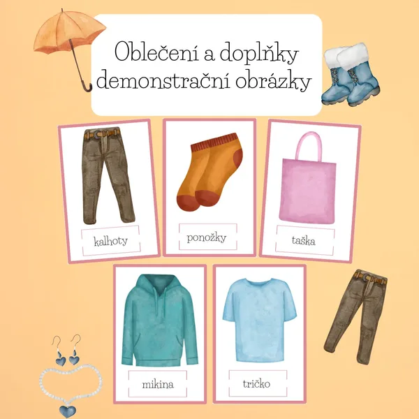 Oblečení a doplňky - demonstrační obrázky 1