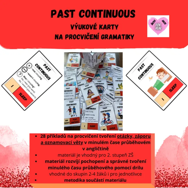 Past continuous - výukové karty 1