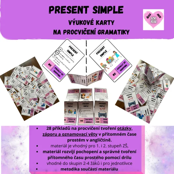 Present simple - výukové karty 1