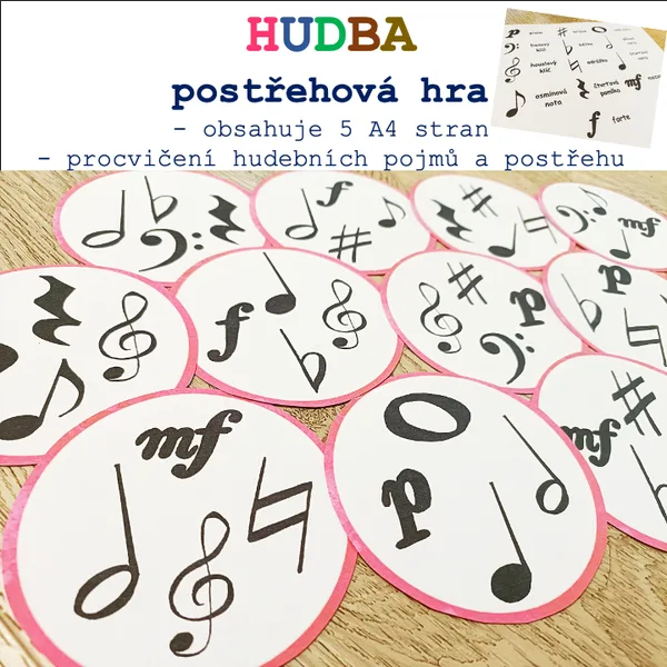 Hudba - postřehová hra 4 na kartě 1